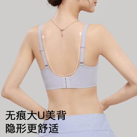 【轻薄透气无痕】小胸舒适聚拢提拉上托防垂收副乳内衣女士文胸罩   朦胧云影 商品图4