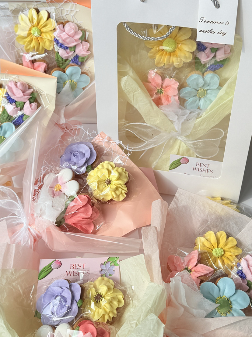 「现货」女神节 手绘饼干花束