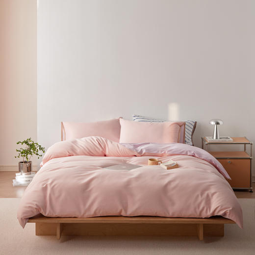 2026春夏全棉人字纹小提花拼色系列四件套 商品图0