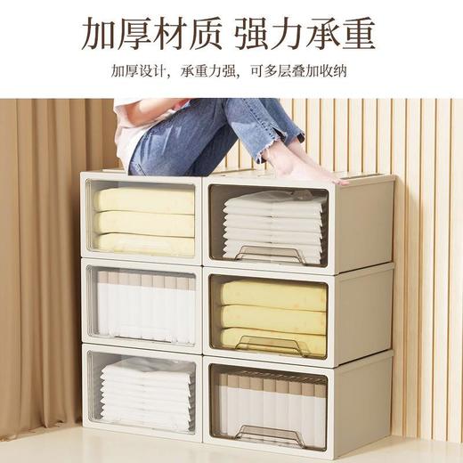 收纳箱抽屉式衣物家用卧室衣柜整理箱大容量储物零食玩具收纳盒子 商品图1