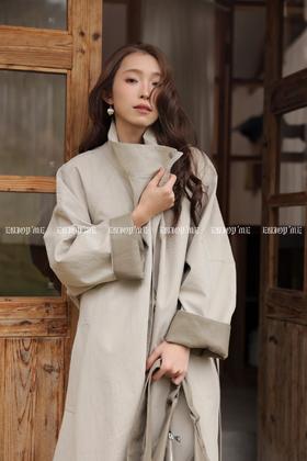 【门店同款】ENJOY春季“序光之旅”拼皮配包长款风衣 169249418