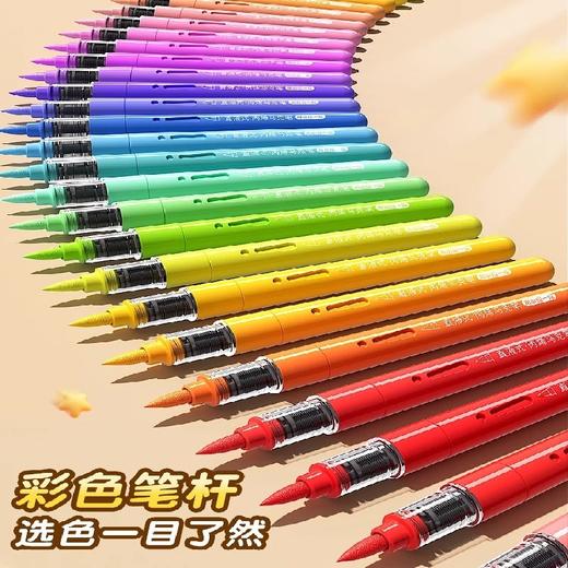 【速干不脏手❗画画不透纸】直液式小学生可叠色水彩笔美术生专用彩色笔儿童软头丙烯马克笔。rg 商品图3
