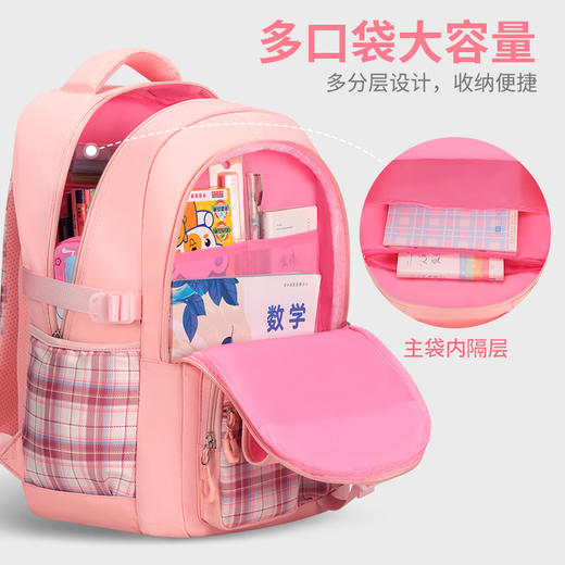 【减负护脊❗蝴蝶结大容量儿童书包】书包卡通可爱幼儿园，男孩女生双肩包,透气舒适，加宽加厚肩带，新升级护脊减负，男女孩童可爱休闲太空双肩背包开学季L 商品图3