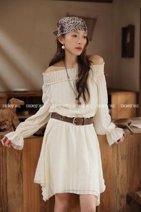 【门店同款】ENJOY春季“序光之旅”白茶清欢露肩裙 169244908