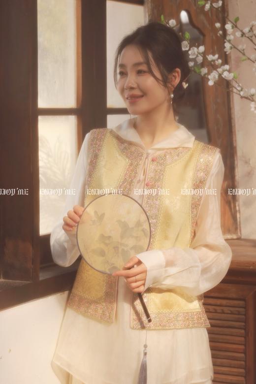 【门店同款】ENJOY春季“画中行”春韵别处中式马夹 169444029 商品图3