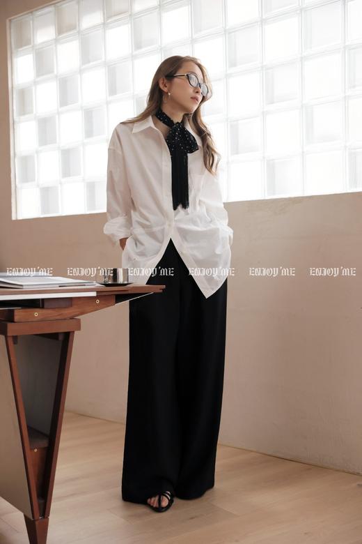 【门店同款】ENJOY春季“柔权主义”波点飘带净版衬衫 169253370 商品图11