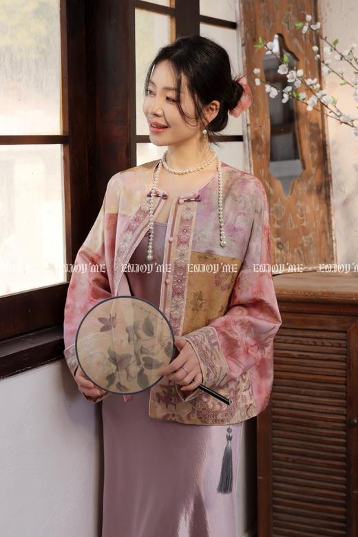 【门店同款】ENJOY春季“画中行”云锦春华中式外套 169244377 商品图4