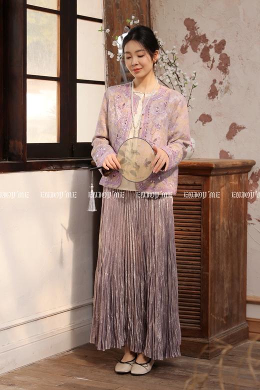 【门店同款】ENJOY春季“画中行”垂珠漱紫中式外套 169649542 商品图8
