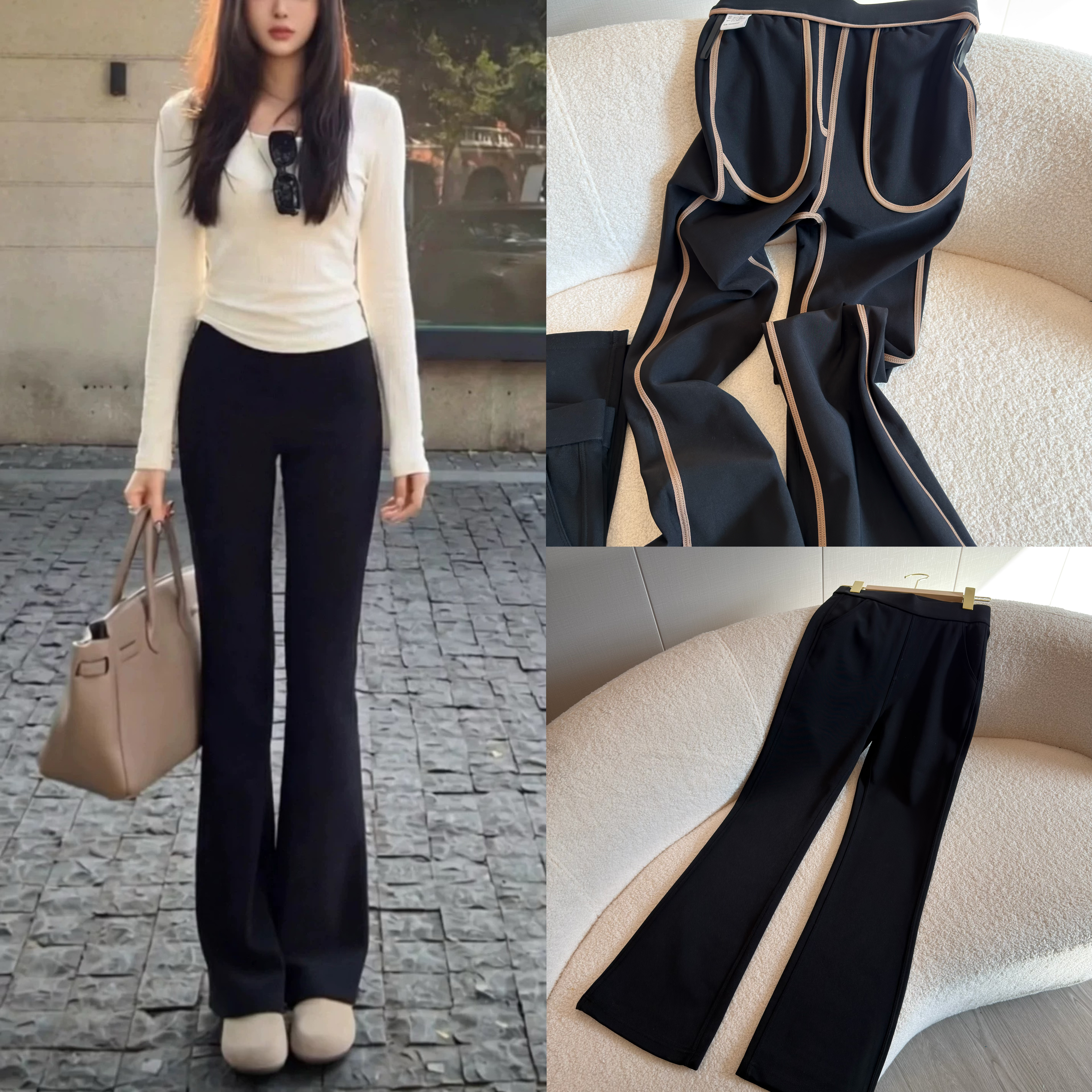 新增薄款美洋同款妖精裤 无敌大长腿瘦瘦加绒滋润裤