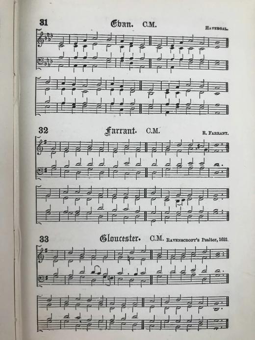 约19世纪后期 布里斯托尔圣咏乐谱集 漆布精装36开 商品图4