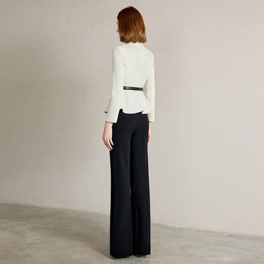 IWY/米白色西装套装【橄榄石午后】早春新款正式场合西装阔腿裤套装新款CP2242 商品图4