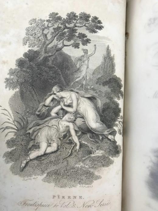 1824年 体育杂志：赛马、狩猎及其他趣味消遣活动月刊 数十幅版画擦图 真皮精装大32开 商品图2