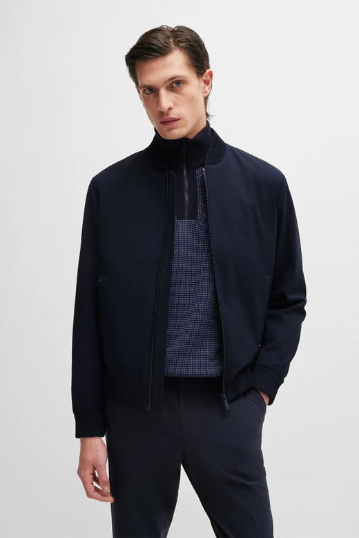 【超惠秒】BOSS 男士弹棉羊毛刺绣简约质感夹克外套 12071 商品图11