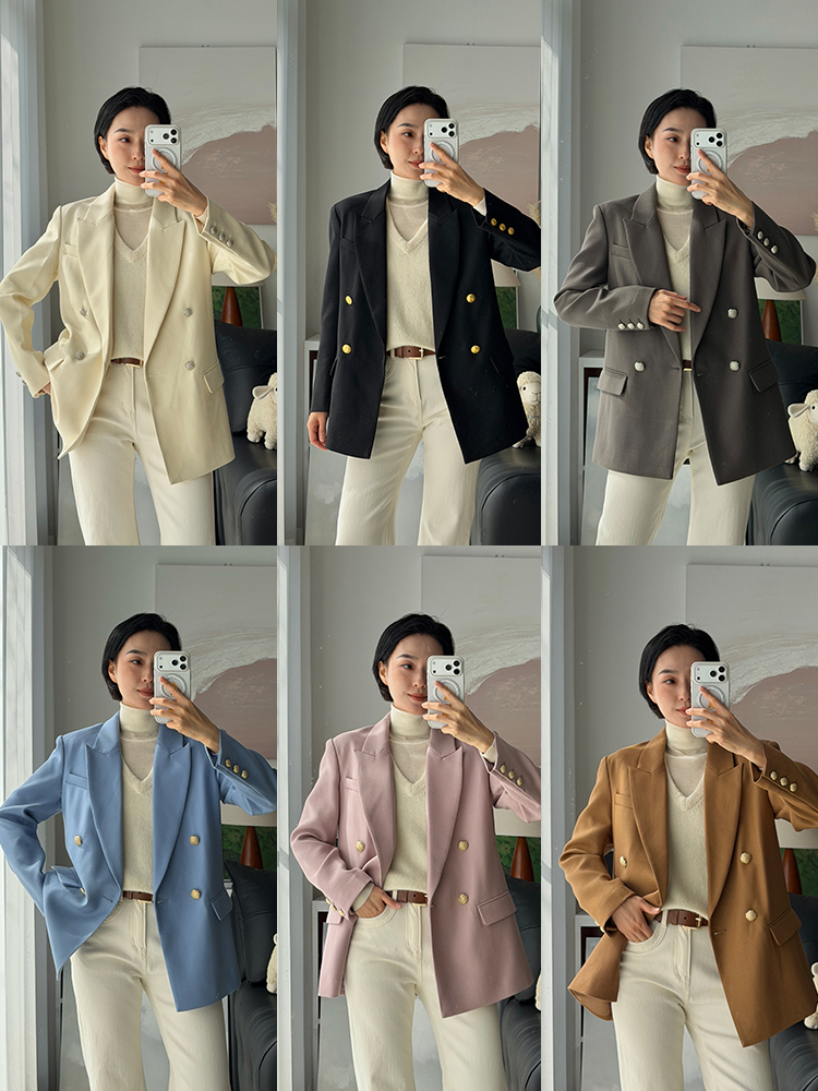 「工厂团购上新」精纺羊毛 春季通勤必备正肩款西装外套Y0044