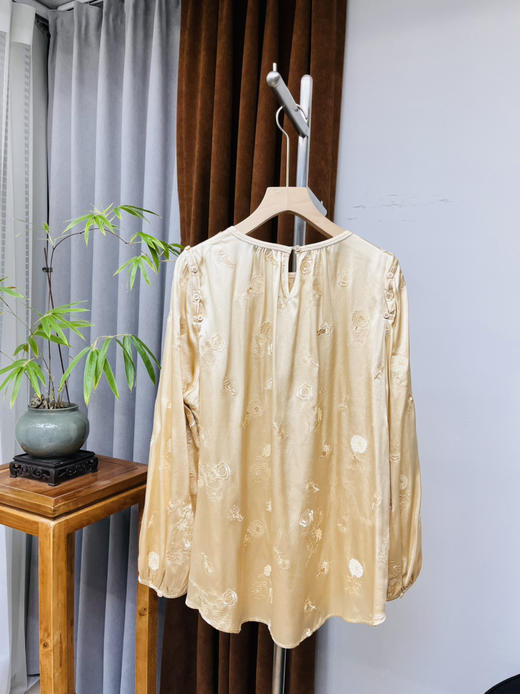 新款中式风真丝上衣 商品图1