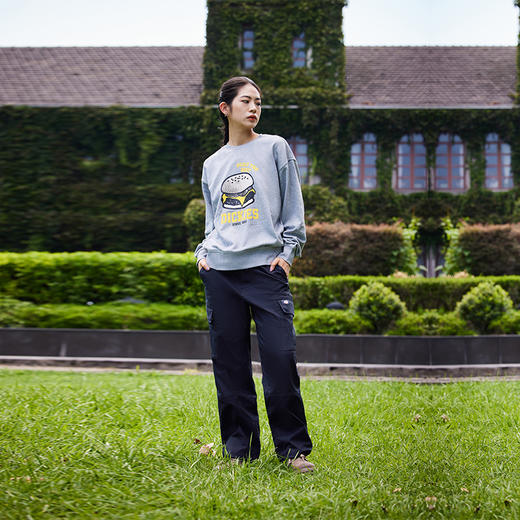 Dickies汉堡图案植绒印花圆领宽松休闲毛圈卫衣 男女 美式卫衣 DK0A87EY 商品图8