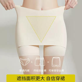 拒绝三角区！夏季薄款打底裤安全裤 7A抑菌棉裆免穿内裤防走光隔层冰丝安全裤