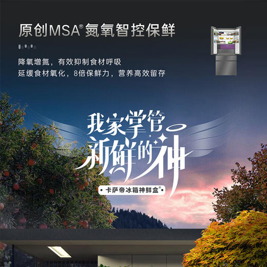Casarte卡萨帝652升超大容量冰箱 天成系列 法式对开多门冰箱 MSA氮氧智控保鲜 智慧动态除菌 灵冻舱BCD-652WGCFDAGDXU1 商品图9