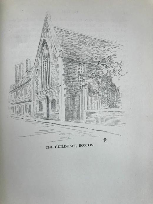 1930年 波士顿历史文化小记 13幅铅笔速写插图 漆布精装32开 商品图13