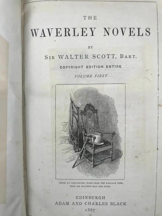 1867-1868年 司各特《威弗利小说集》（全4卷） 真皮精装大32开 商品图3