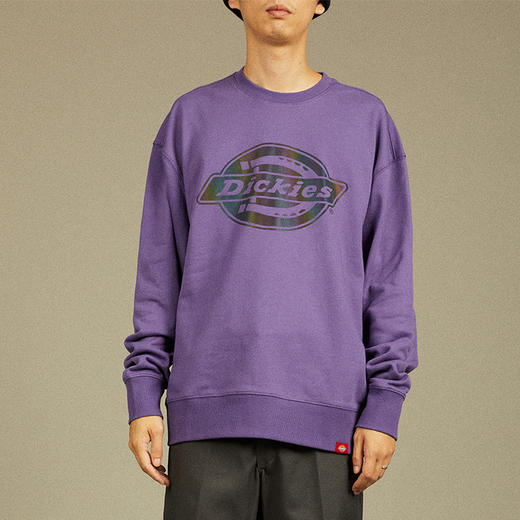 Dickies美式圆领卫衣男女同款镭射大LOGO休闲潮流套头上衣 DK012596 商品图0