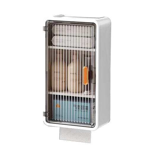 【免打孔设计❗可拆卸挡板】卫生间免打孔壁挂柜化妆品护肤品收纳盒厕纸盒浴室防水防潮置物架。rg 商品图4