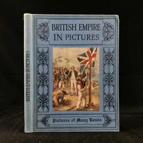 1924年 大英帝国图集 32幅彩色26幅黑白插图 漆布精装16开