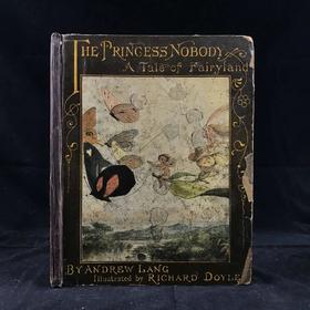 【品相欠佳】约19世纪末 安德鲁·朗格《无名公主：仙境传奇》 理查德·道尔彩色插图 布脊精装18开