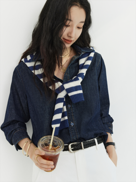 土耳其长绒棉牛仔衬衫FCG1JET064