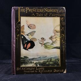约19世纪末 安德鲁·朗格《无名公主：仙境传奇》 理查德·道尔彩色插图 布脊精装18开