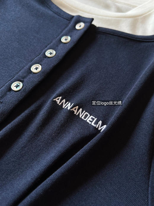 ANN ANDELMA*N天丝羊毛假两件拼色打底衫 商品图10