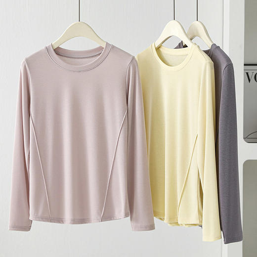 纯色正肩天丝莱赛尔鱼骨线打底衫-纪念日百货门店同款169644725 商品图10