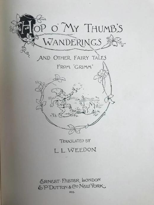 约1900-1910年代 小拇指及其他格林童话 配精美彩色插图 精装18开 商品图4