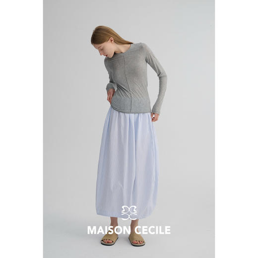 MAISON CECILE 高支全棉柔软舒适立裁优雅花苞蓬松气质半身裙 商品图2