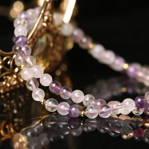 【祈愿吉品】超七锁骨链项链白水晶手串男女款超七吊坠白水晶珠 商品图2