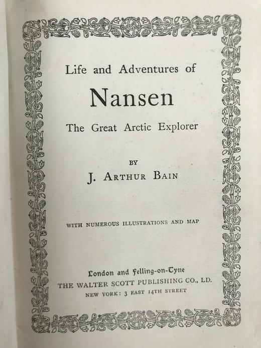 约20世纪早期 南森的生平与冒险 数十幅插图 漆布精装32开 商品图2