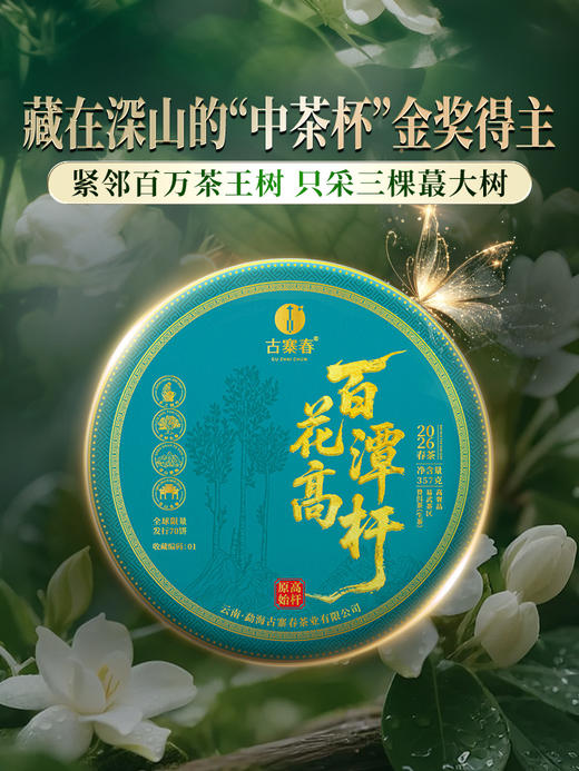 【最后几饼，后续不再接受预订】【百花潭高杆】2026年春茶预售茶王树同源稀少高杆，爱茶老客‘心头宝’ 选取茶王树周边三棵大高杆单采单制 全球仅有八棵高杆古树！ 357克/饼 商品图8