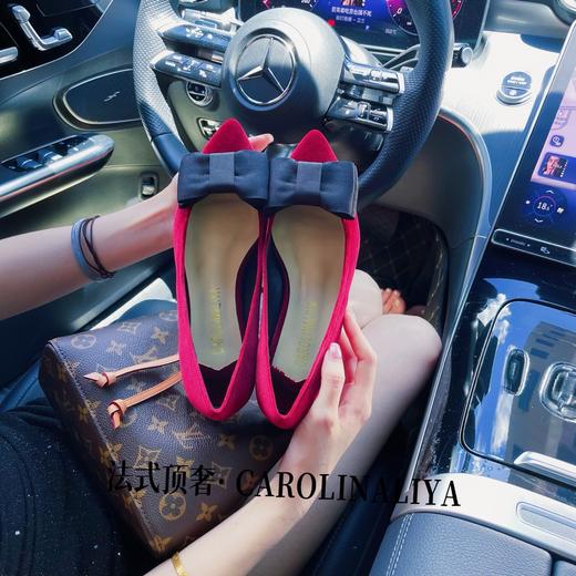 点此购买 CAROLINALIYA女士尖头蝴蝶结气质单鞋 dx 340748 商品图2