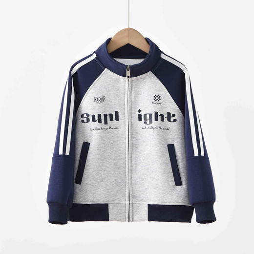 【秒杀】26年春季新款撞色拉条运动棒球服儿童短款休闲上衣立领夹克男女童拉链外套 商品图5