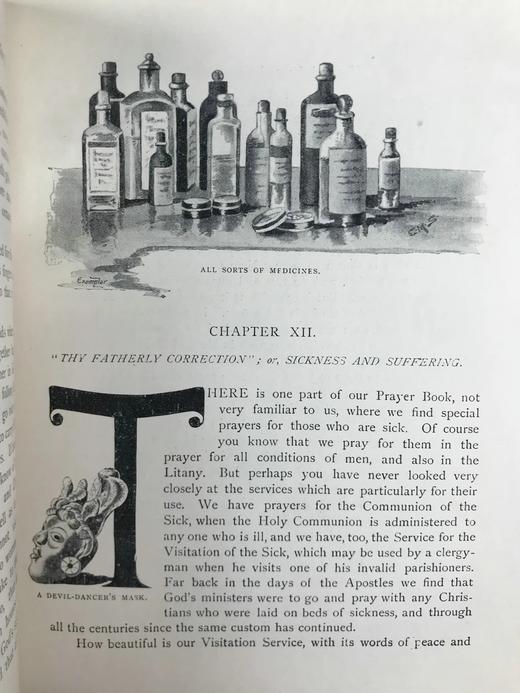 1899年 巴林-古尔德《同心合意：传教公祷书》 数十幅插图 漆布精装大32开 商品图6