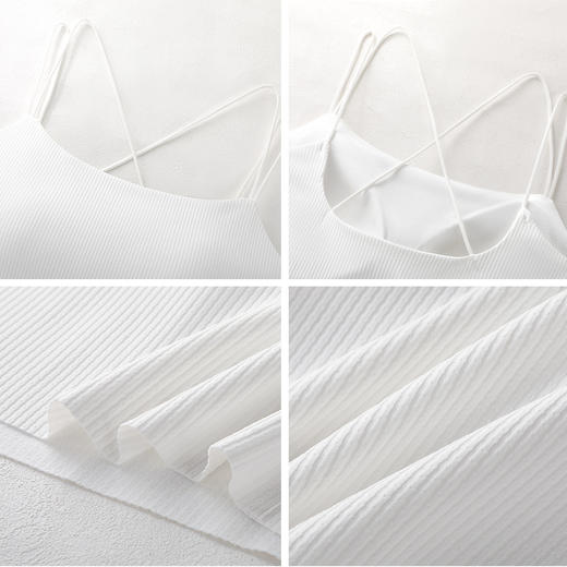 C2-【性感美背】【带胸垫】吊带背心女士美背文胸一体式带胸垫打底内搭高级外穿  美背芳华 商品图7