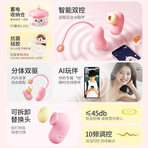 【女用器具】安可尼 甜心派对吮吸跳蛋震动吸舔器【控价产品，先联系负责人备案，再申请白名单】 商品图5