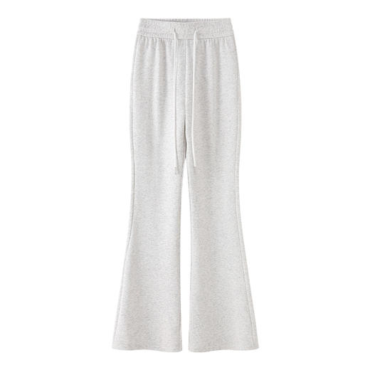 粉色喇叭裤女新款高腰休闲加绒卫裤小个子微喇瑜伽运动裤 商品图4