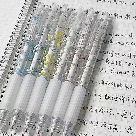 【开学季❗️夏日碎花限定按动笔】ins风高颜值，学生考试速干刷题笔，字迹清晰，速干成型！开学季学生考试中性笔刷题笔0.5黑笔笔芯顺滑水笔L 商品图3