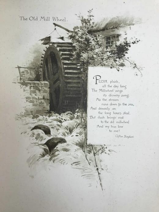 约19世纪后期 自然的触动及其他诗歌 17幅插图 漆布精装16开 商品图6