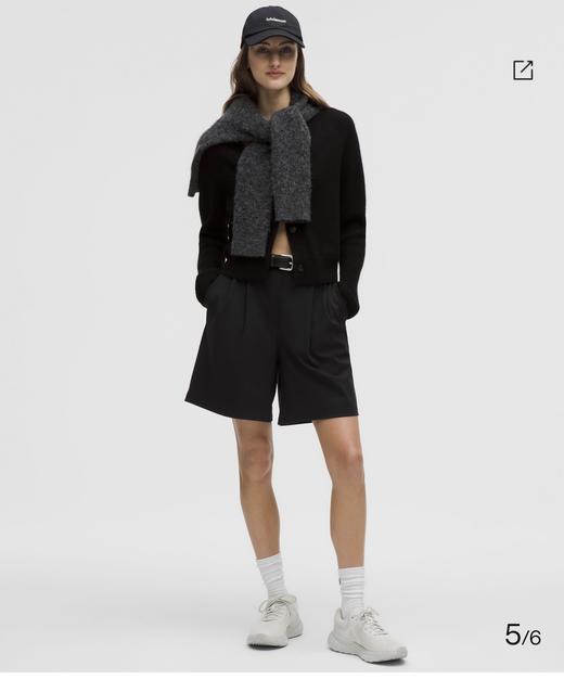 LULU 春夏女士褶皱西裤款高腰中裤短裤五分裤 Z-15829 商品图3