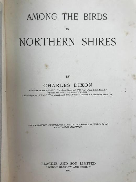 1900年 北方郡鸟类观察记录 1幅彩色40幅黑白插图 漆布精装32开 商品图3