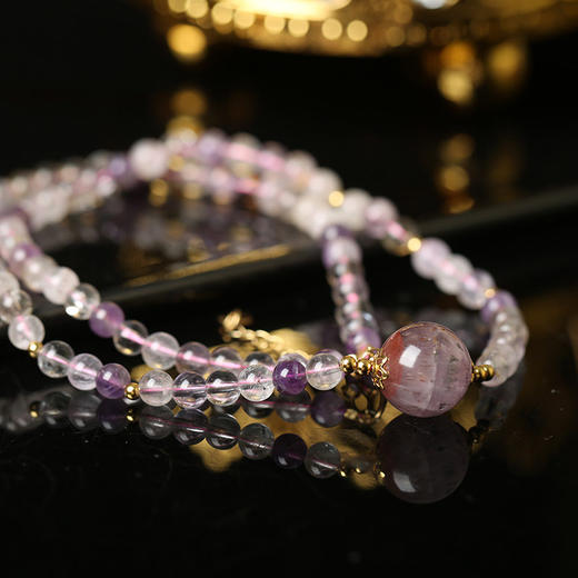 【祈愿吉品】超七锁骨链项链白水晶手串男女款超七吊坠白水晶珠 商品图4