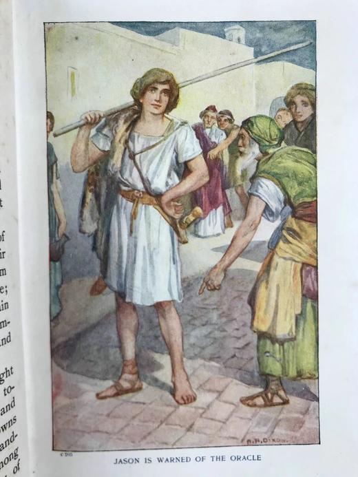 约20世纪早期 查尔斯·金斯利《阿尔戈与忒修斯英雄的故事》 3幅彩色插图 漆布精装32开 商品图5