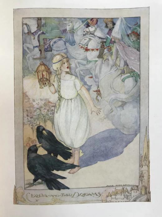 约1920年代 安徒生童话 安妮·安德森8幅彩色手工贴图与大量黑白插图 布面精装16开 商品图8